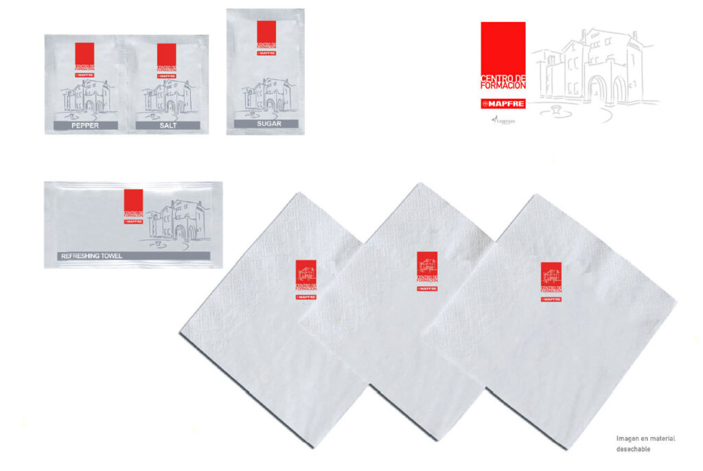 logo mapfre en desechables